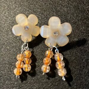 Elegant Floral Drop Earrings